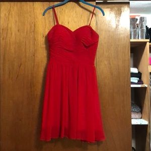 Red Formal Strapless Dress
